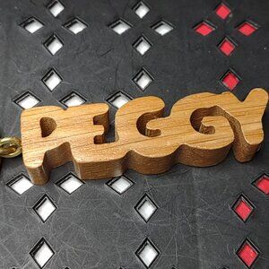Wooden Peggy Keychain